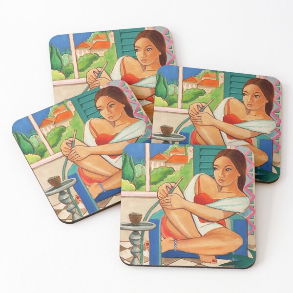 Item preview, Lebanese Woman with Waterpipe designed and sold by nancy salamouny.