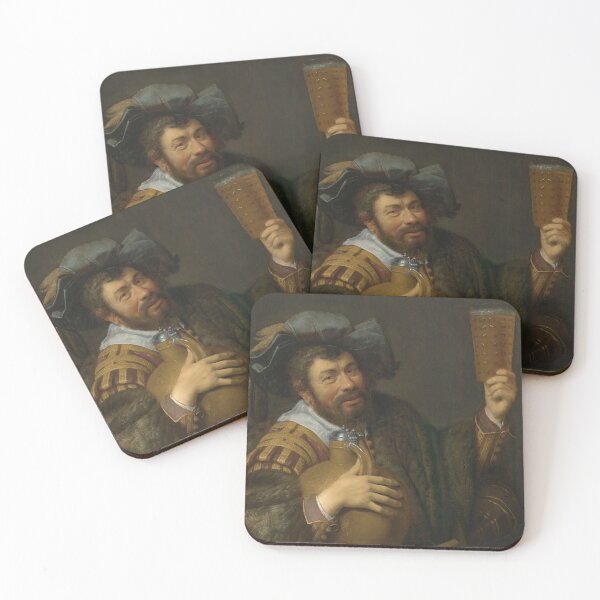 Item preview, Willem van der Vliet - Merry Drinker with a Large Jug and a Glass of Beer designed and sold by themasters.