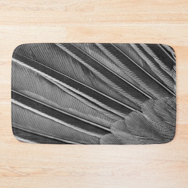 Item preview, Black & White Feather Closeup Print designed and sold by chocolatemouse.