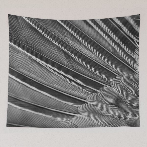 Item preview, Black & White Feather Closeup Print designed and sold by chocolatemouse.