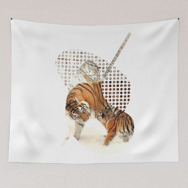 Item preview, Tiger and Cub Abstract  designed and sold by Paulele.