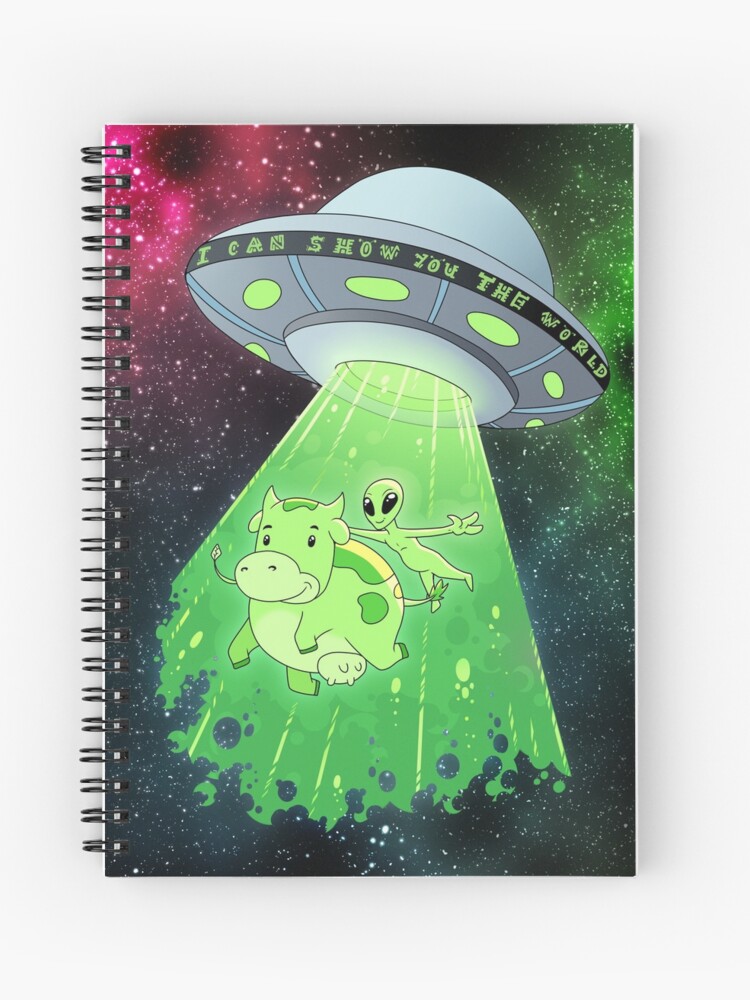 Cuaderno de espiral «Alien y vaca» de Rennis05 | Redbubble