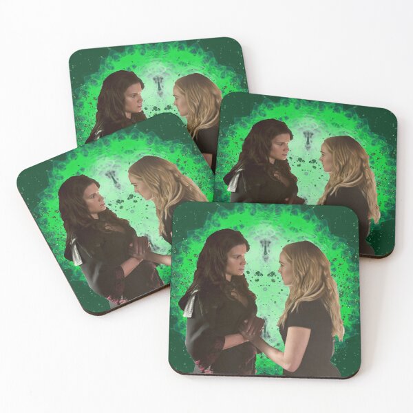 Item preview, Nyssa Al Ghul and Sara Lance green background designed and sold by dutchchu.