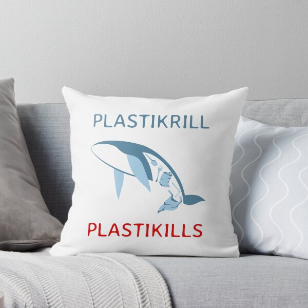 Item preview, Plastic Krill, plastic kills - Save ocean whales - caption light shirt designed and sold by Looking Daggers.
