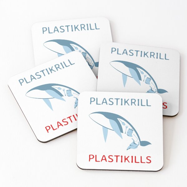 Item preview, Plastic Krill, plastic kills - Save ocean whales - caption light shirt designed and sold by Looking Daggers.