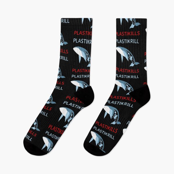 Item preview, Plastic Krill, plastic kills - Save ocean whales - caption dark shirt designed and sold by Looking Daggers.