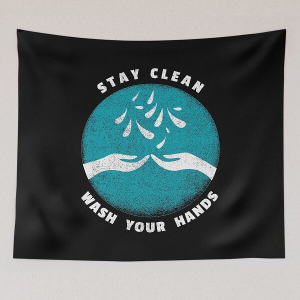 Item preview, Stay clean and wash your hands designed and sold by NerdySherds.