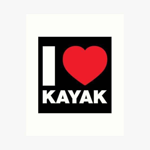 Item preview, I Love Kayak Red Heart designed and sold by Thestarrysky.