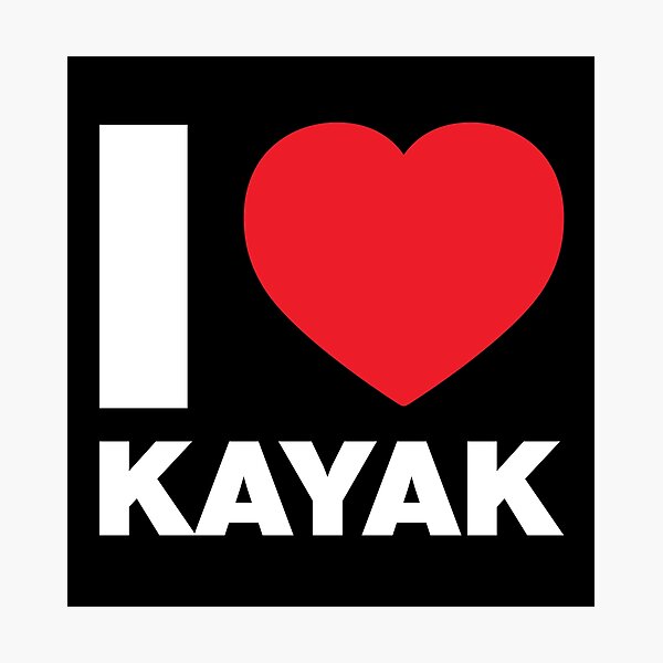 Item preview, I Love Kayak Red Heart designed and sold by Thestarrysky.