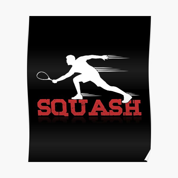 Squash Speed Game Sports Fun Playing Squash Gift Poster