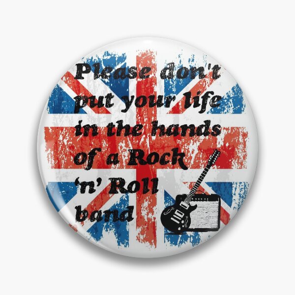 Item preview, Please don't put your life in the hands of a Rock ‘n’ Roll band | Oasis | Lyrics | Union Jack designed and sold by SJ Designs.