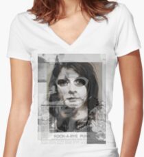 kurt cobain by byer Women's Fitted V-Neck T-Shirt