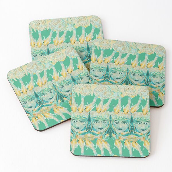 Item preview, Mermaid, Sea Shells,  and Fishes Pattern designed and sold by WatersEdgeGal.
