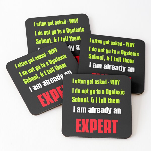 Item preview, EXPERT DYSLEXIC TSHIRT - The Dyslexic Club designed and sold by domdjs4239.