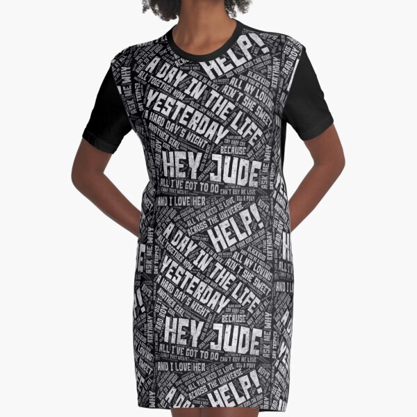 All Beatles Songs Graphic T-Shirt Dress