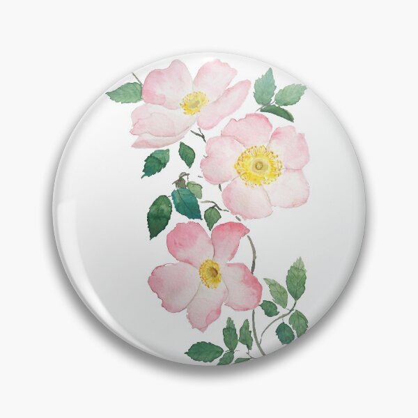 Item preview, hand painted pink rosa rubiginosa designed and sold by SelenePaintings .