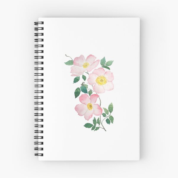 Item preview, hand painted pink rosa rubiginosa designed and sold by ColorandColor.