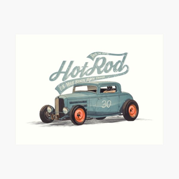 Hot Rod - Race The Devil Art Print
