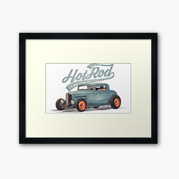 Hot Rod - Race The Devil Framed Art Print