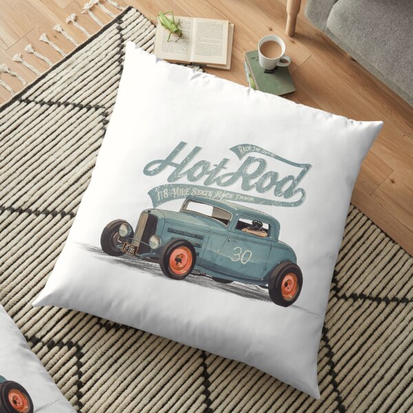 Hot Rod - Race The Devil Floor Pillow