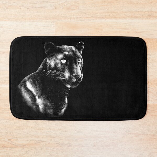 Item preview, Black Panther Animal Portrait black and white (dark background) designed and sold by MMMSdesigns.