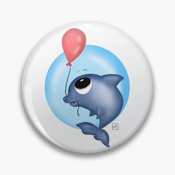 Item preview, Dolphin with a balloon designed and sold by Anastasia Toska.