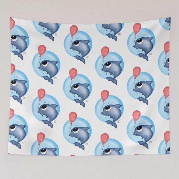 Item preview, Dolphin with a balloon designed and sold by Anastasia Toska.