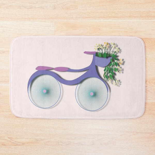 Item preview, bicycle with flower basket designed and sold by ddesignnstudio.