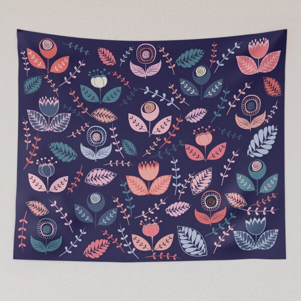 Item preview, Scandinavian Floral Pattern designed and sold by Primroaddesigns.