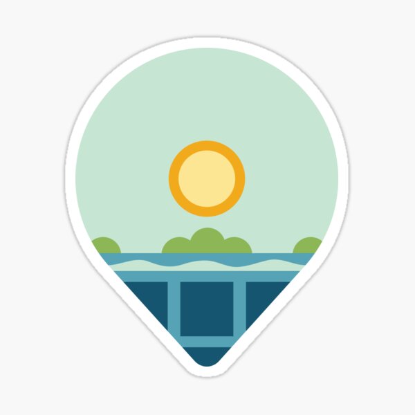 Swimming Pool Pin Locator Graphic for Home Planning Sticker