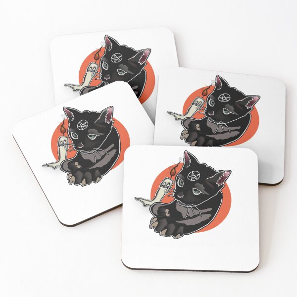 Item preview, Espeluznante gato pentagrama neotradicional designed and sold by xBabyghoul.