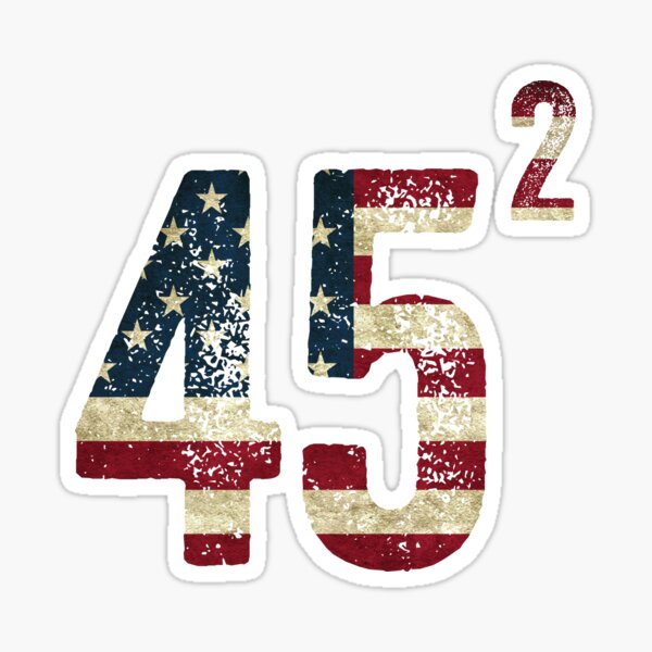 45 Squared Trump Sticker