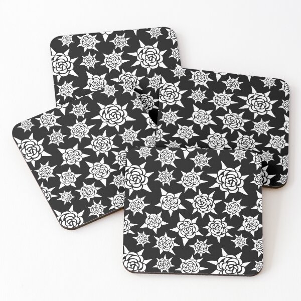 Item preview, Bold Starburst Rose on Black designed and sold by The Wellington Boot.