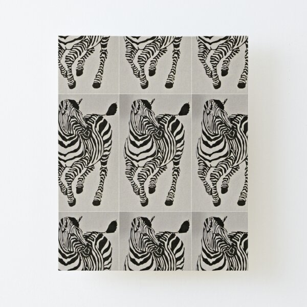 B&W Zebra Canvas Mounted Print