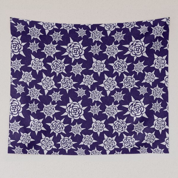 Item preview, Bold Starburst Rose on Navy Blue designed and sold by The Wellington Boot.