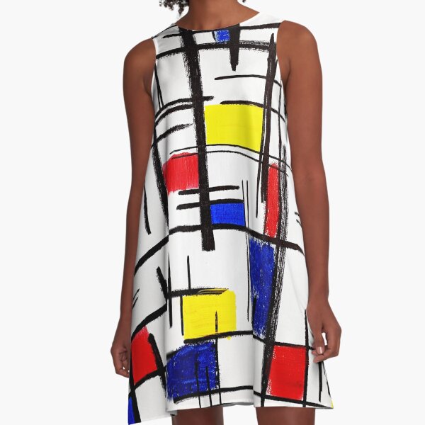 Mondrian Minimalist De Stijl Art moderne © epitomegirl Robe trapèze