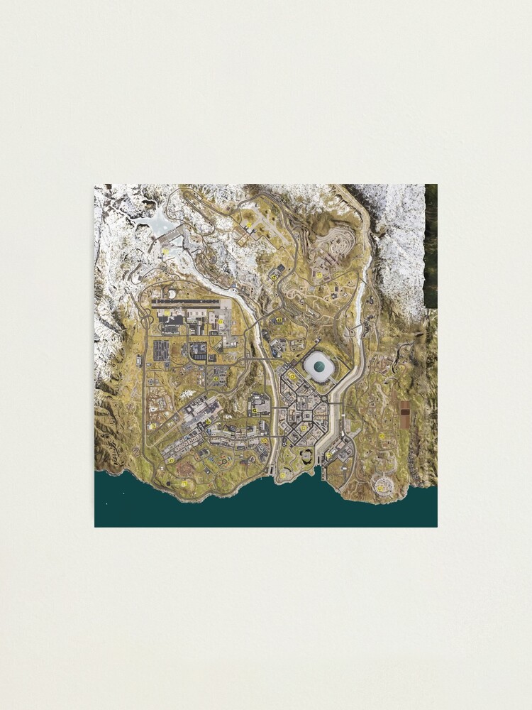 Cod Warzone Map Photographic Print By Dustydinermerch Redbubble