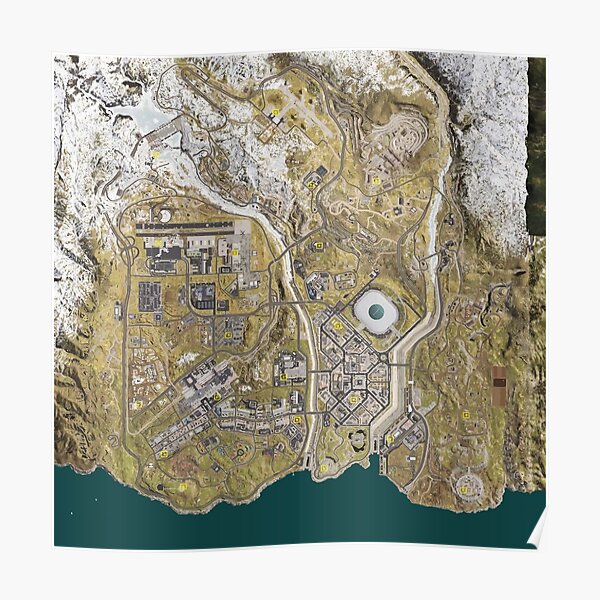 COD WARZONE MAP Poster