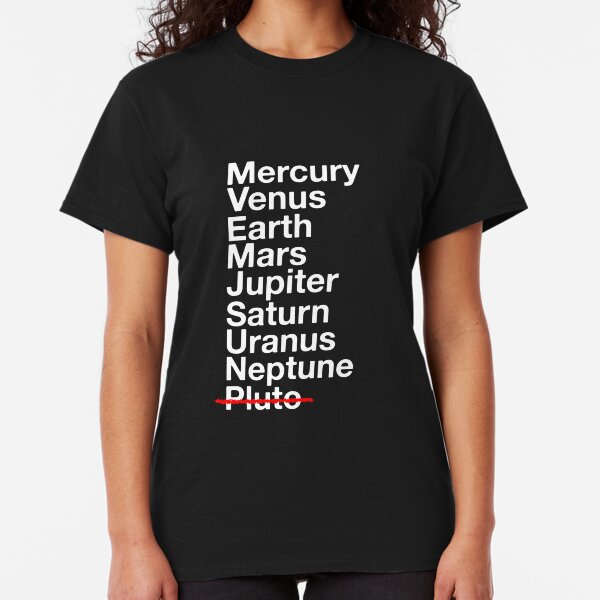 Vétements noirs systeme solaire T-shirt classique