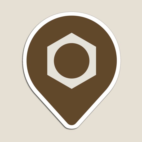 Tool Shed Pin Locator Graphic for Home Planning Magnet