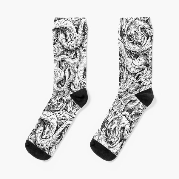 Tentacles of Cthulhu (B/W) Socken