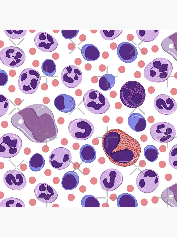 Large White Blood Cell Pattern by Lindsey23art