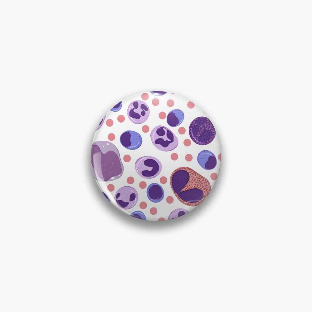 Large White Blood Cell Pattern Pin