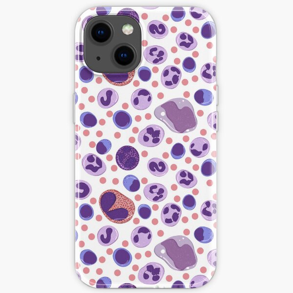 Large White Blood Cell Pattern iPhone Soft Case