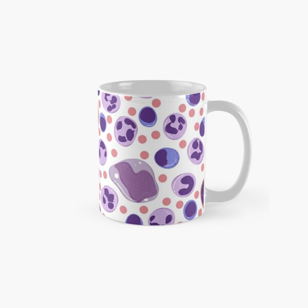 Large White Blood Cell Pattern Classic Mug