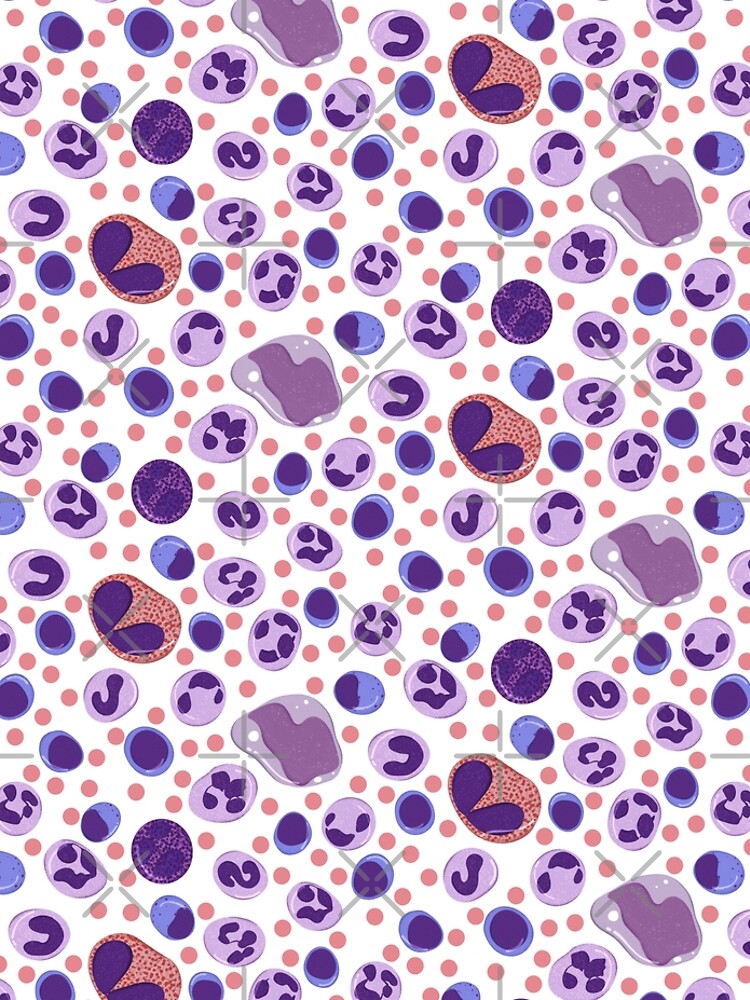 Large White Blood Cell Pattern by Lindsey23art