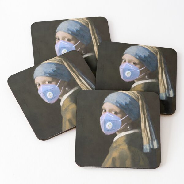 Item preview, Girl with a mask and a pearl earring. designed and sold by monkeybiter.