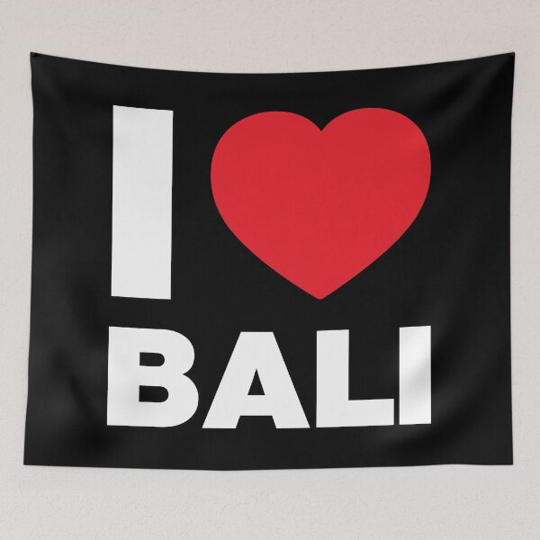 Item preview, I Love Bali Red Heart designed and sold by Thestarrysky.