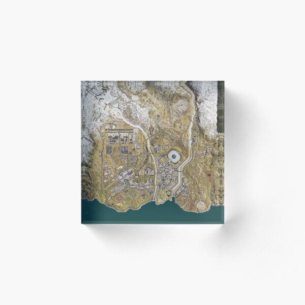 COD WARZONE MAP Acrylic Block