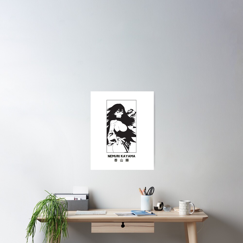 Poster Nemuri Kayama My Hero Academia Version Blanca De Catengudesign Redbubble